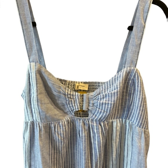 Lucky Brand Blue and White Stripped Babydoll  Sundress Size Large With Pockets! - Picture 2 of 6